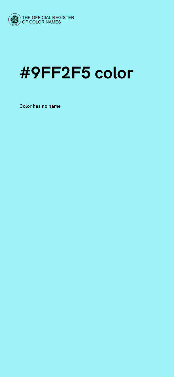 #9FF2F5 color image