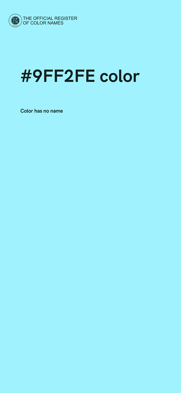 #9FF2FE color image