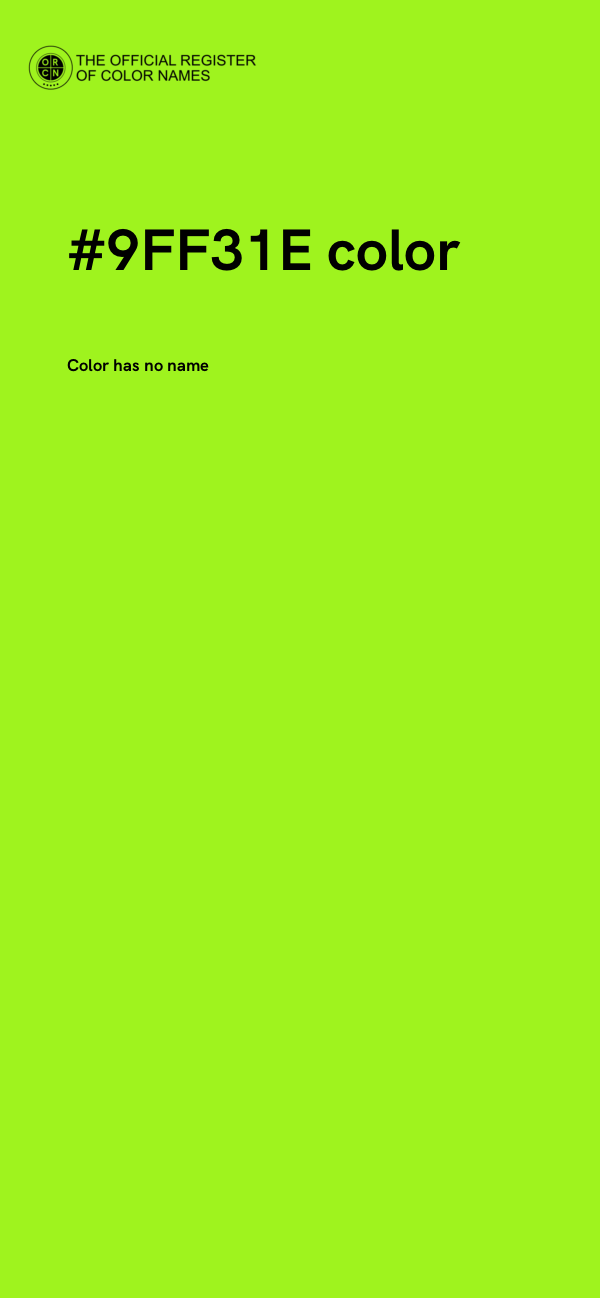 #9FF31E color image