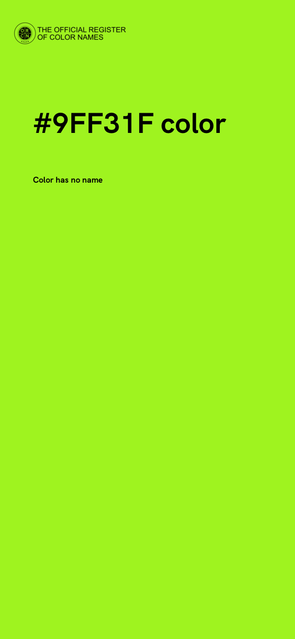 #9FF31F color image