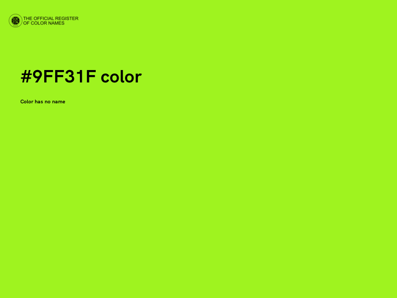 #9FF31F color image