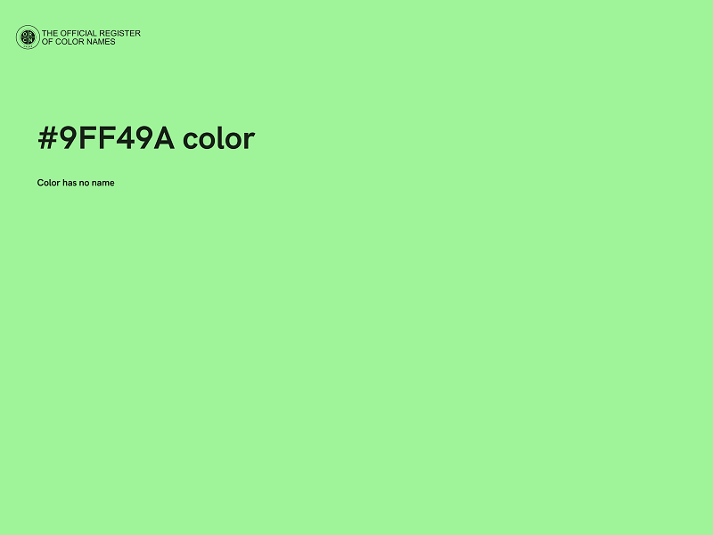 #9FF49A color image