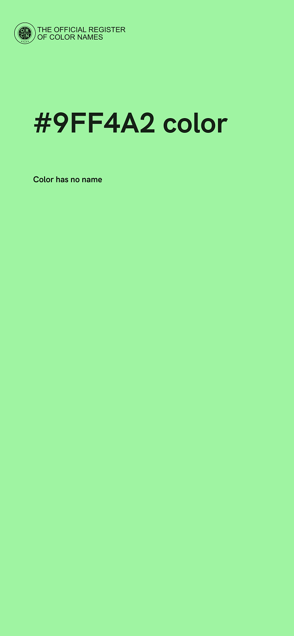 #9FF4A2 color image
