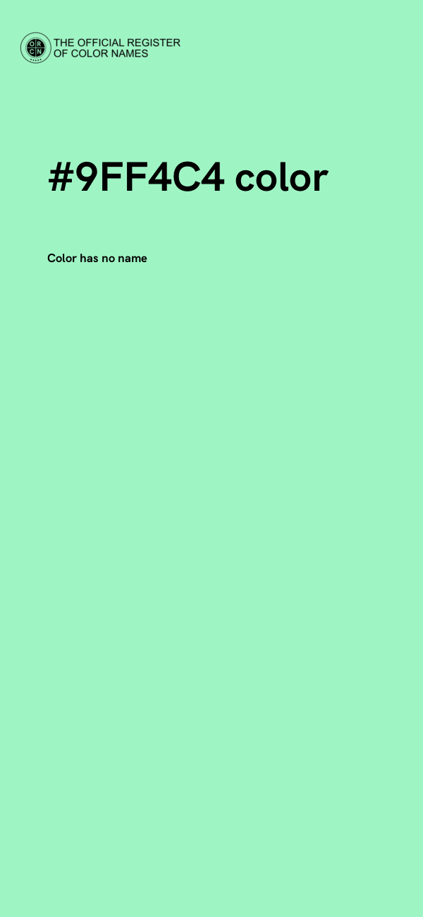 #9FF4C4 color image