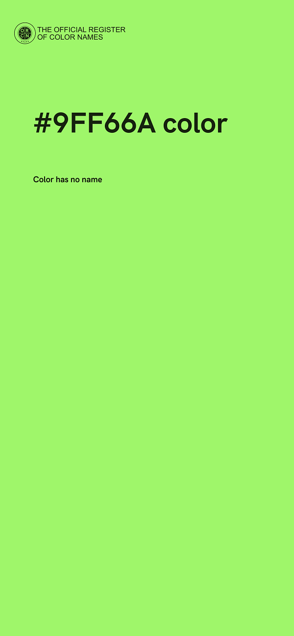 #9FF66A color image