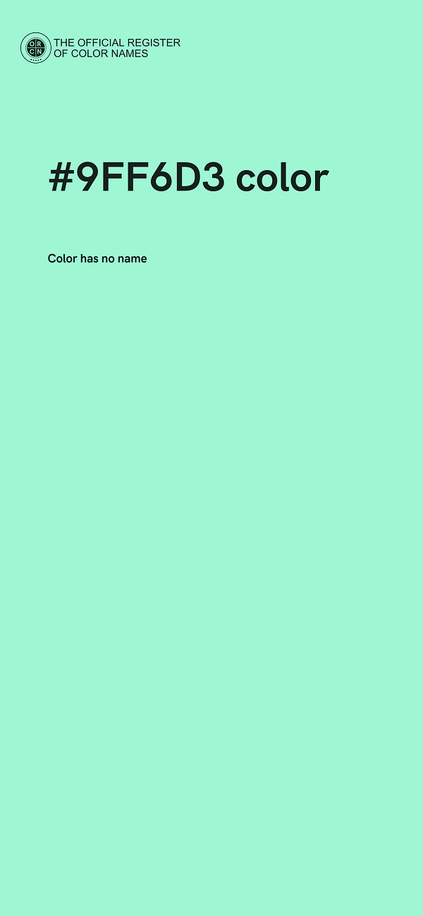 #9FF6D3 color image