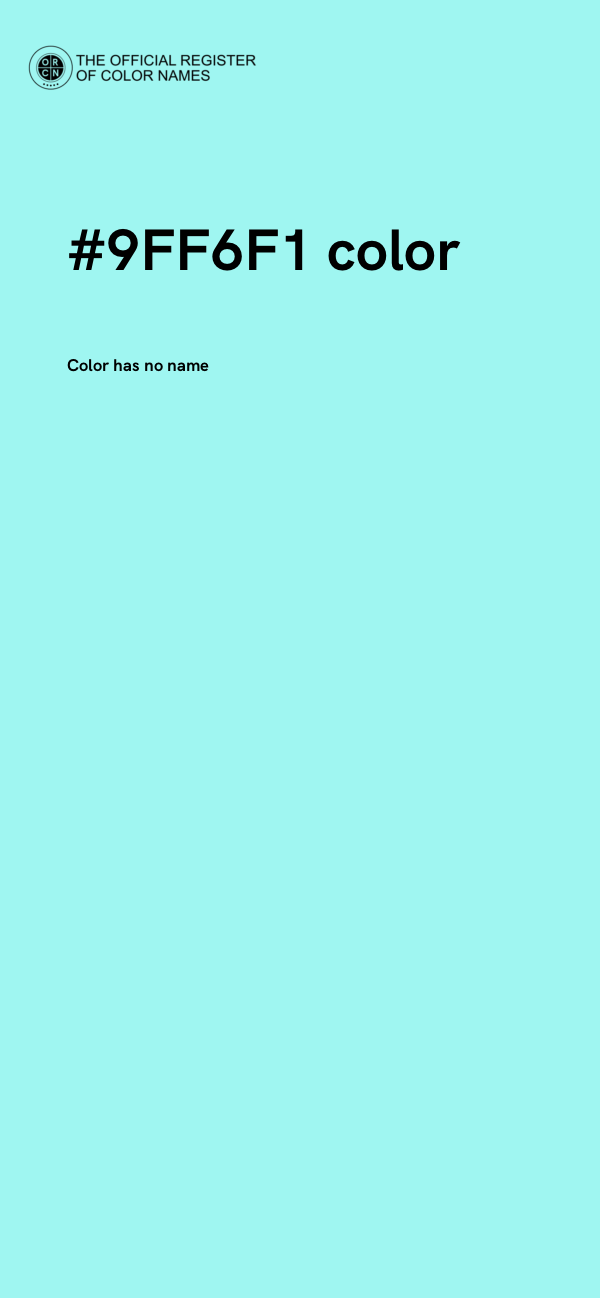 #9FF6F1 color image