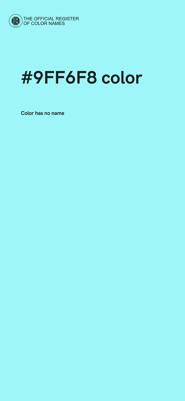 #9FF6F8 color image