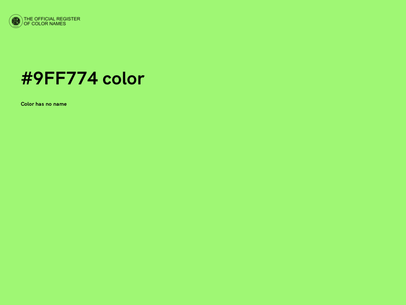 #9FF774 color image