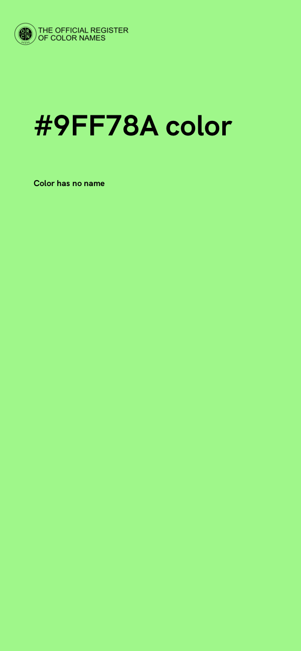 #9FF78A color image