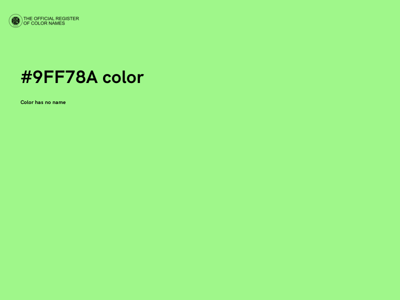 #9FF78A color image