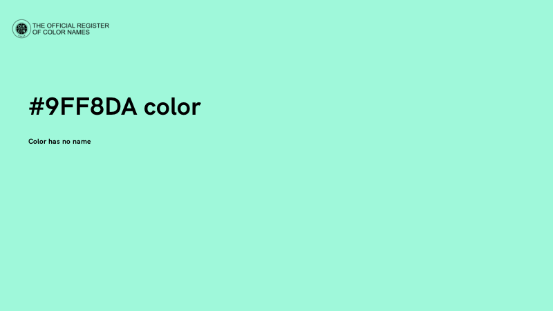 #9FF8DA color image
