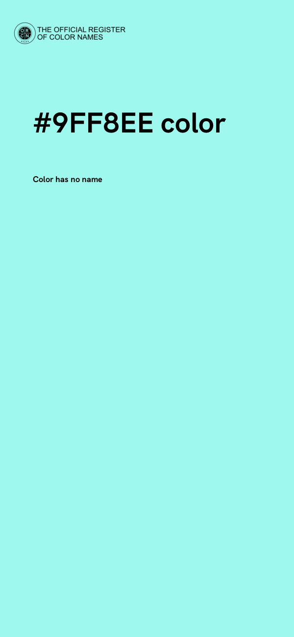 #9FF8EE color image