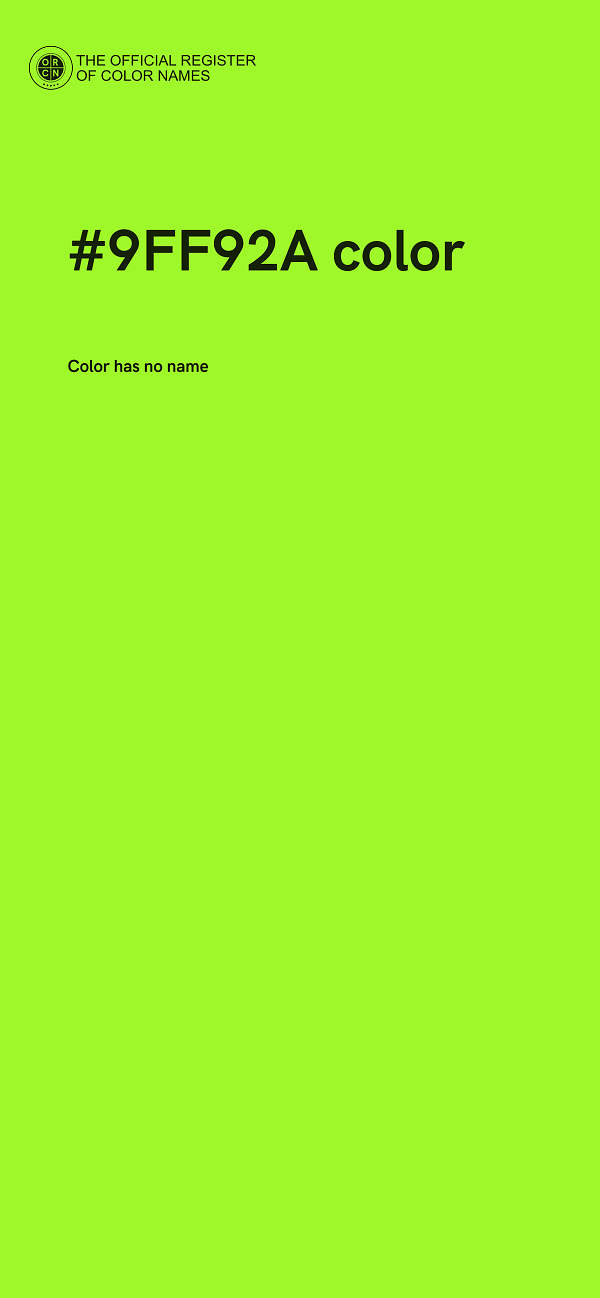#9FF92A color image