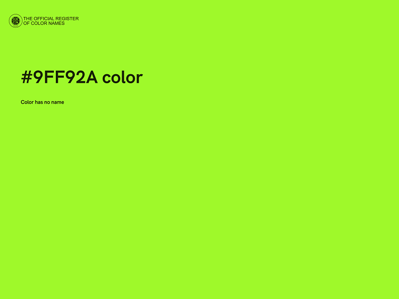 #9FF92A color image