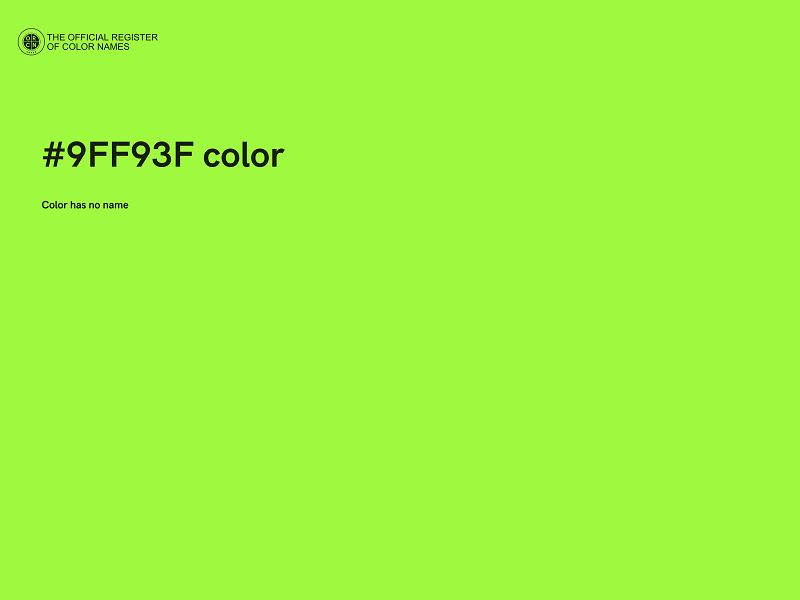 #9FF93F color image