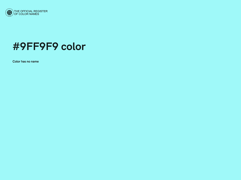 #9FF9F9 color image