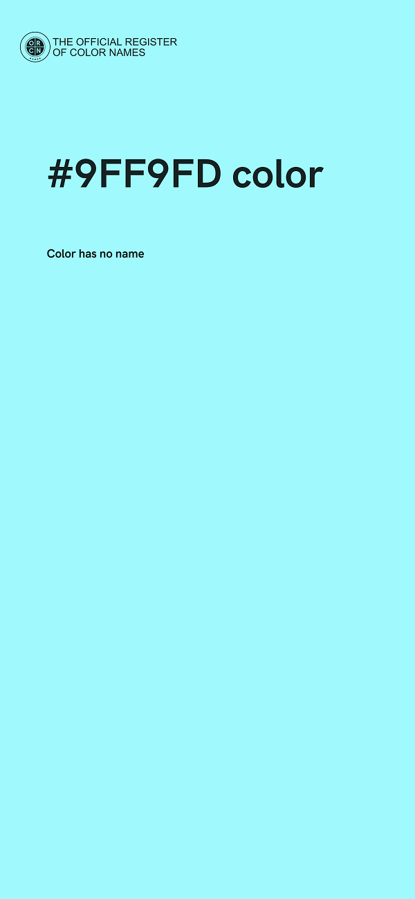 #9FF9FD color image