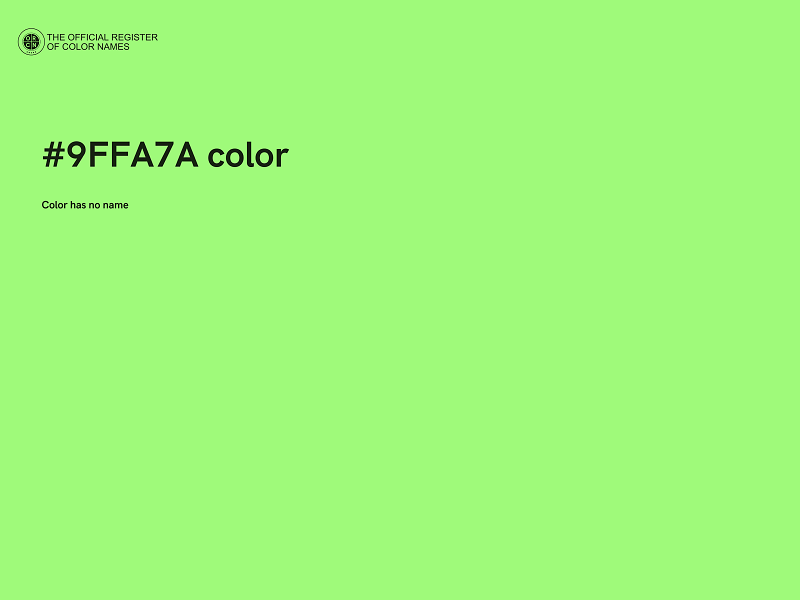 #9FFA7A color image