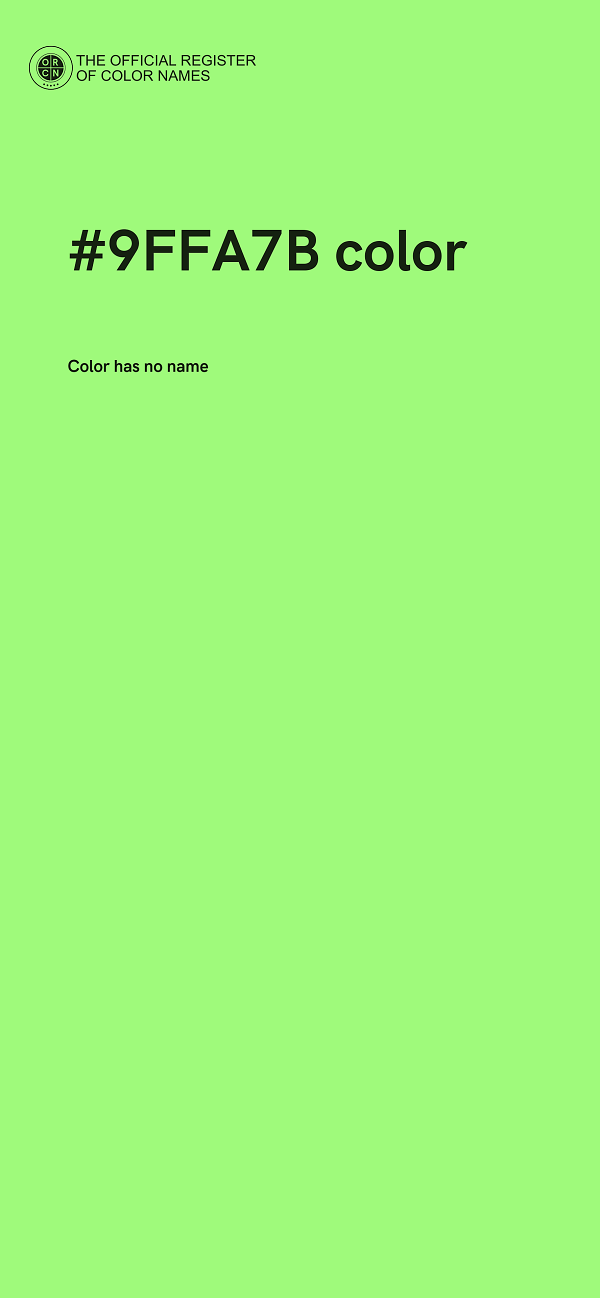 #9FFA7B color image