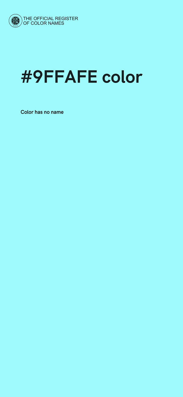 #9FFAFE color image