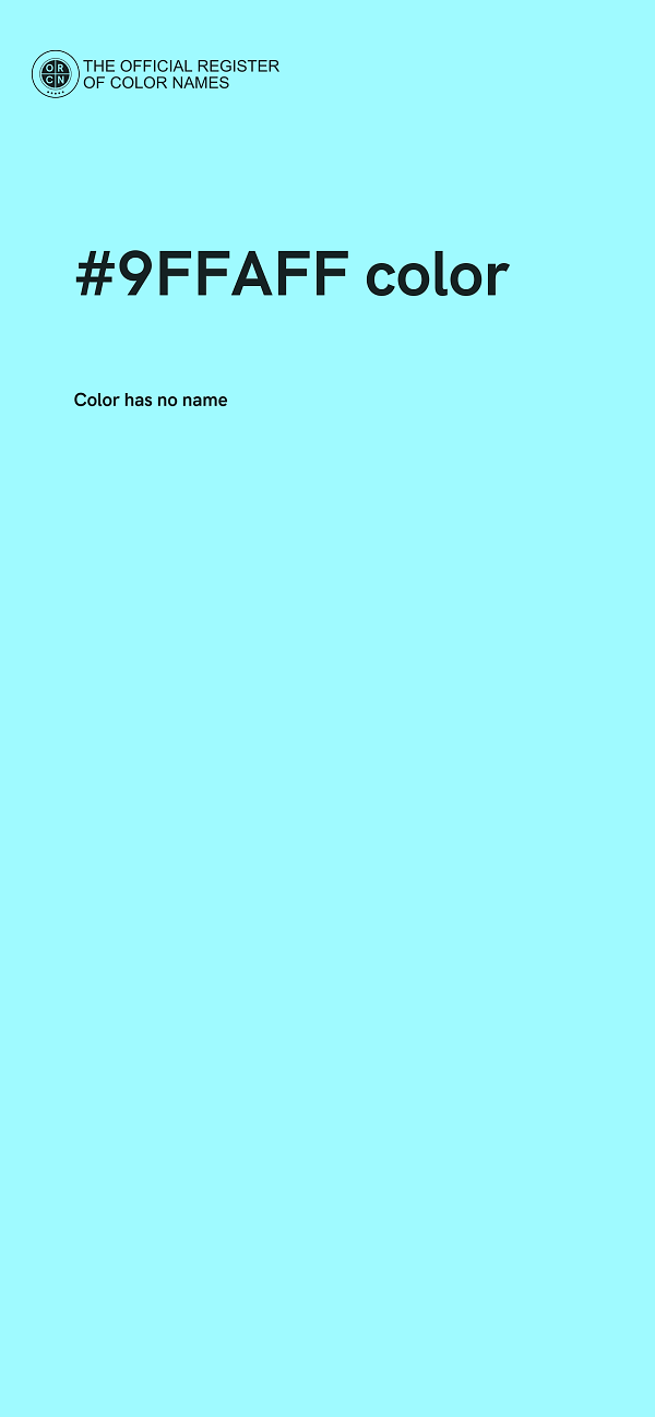 #9FFAFF color image