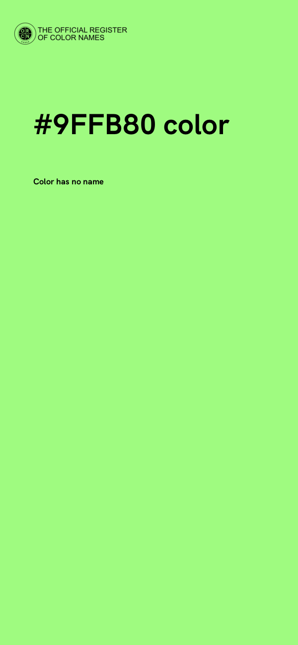#9FFB80 color image