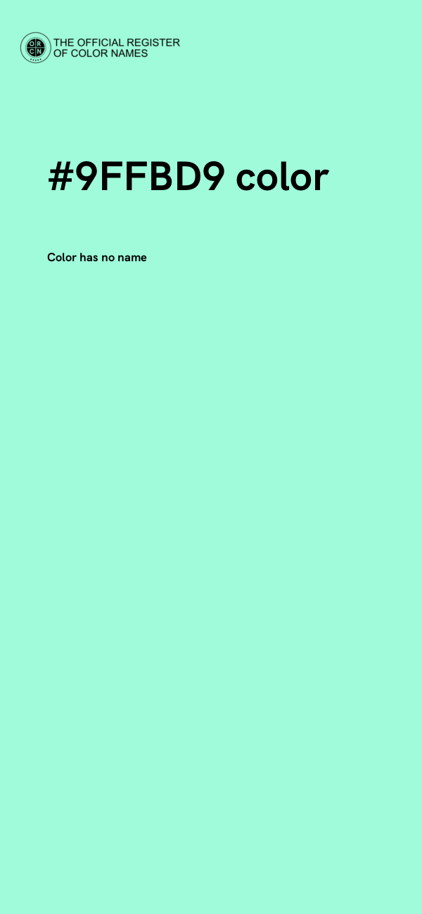 #9FFBD9 color image