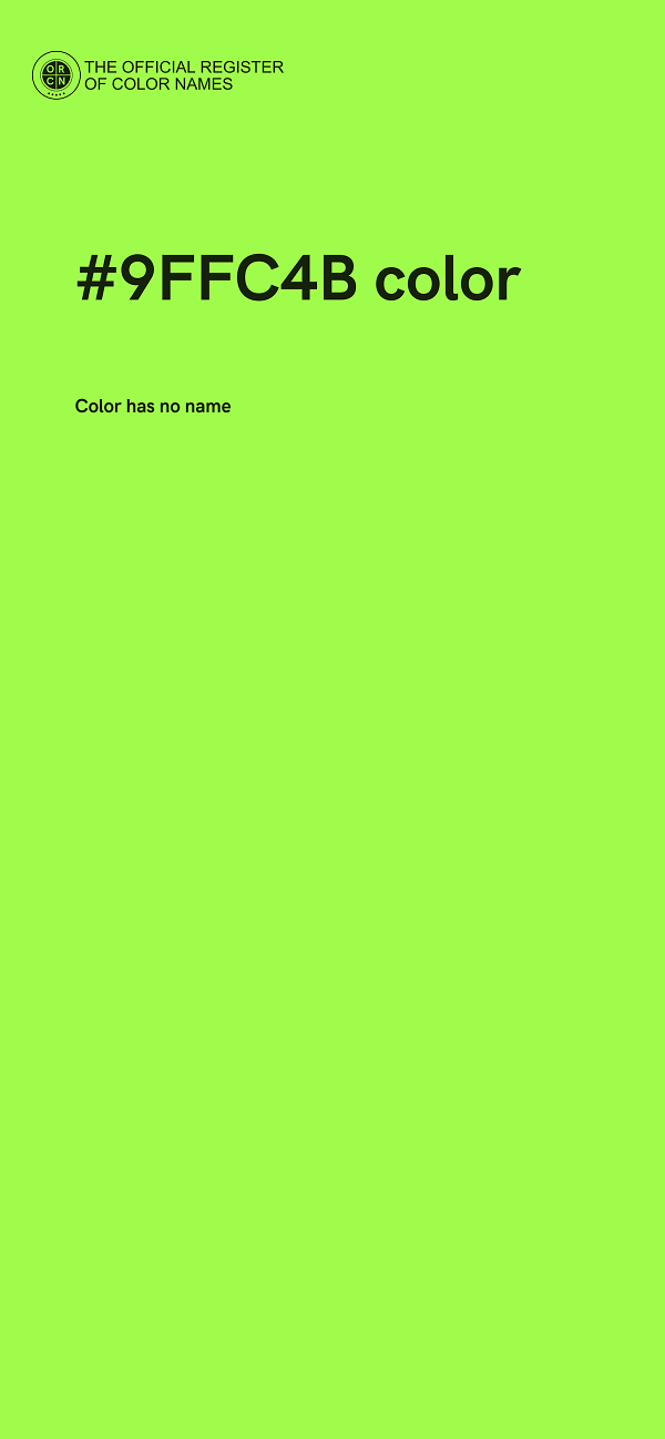 #9FFC4B color image