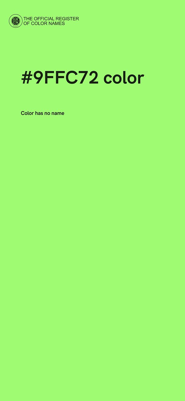 #9FFC72 color image