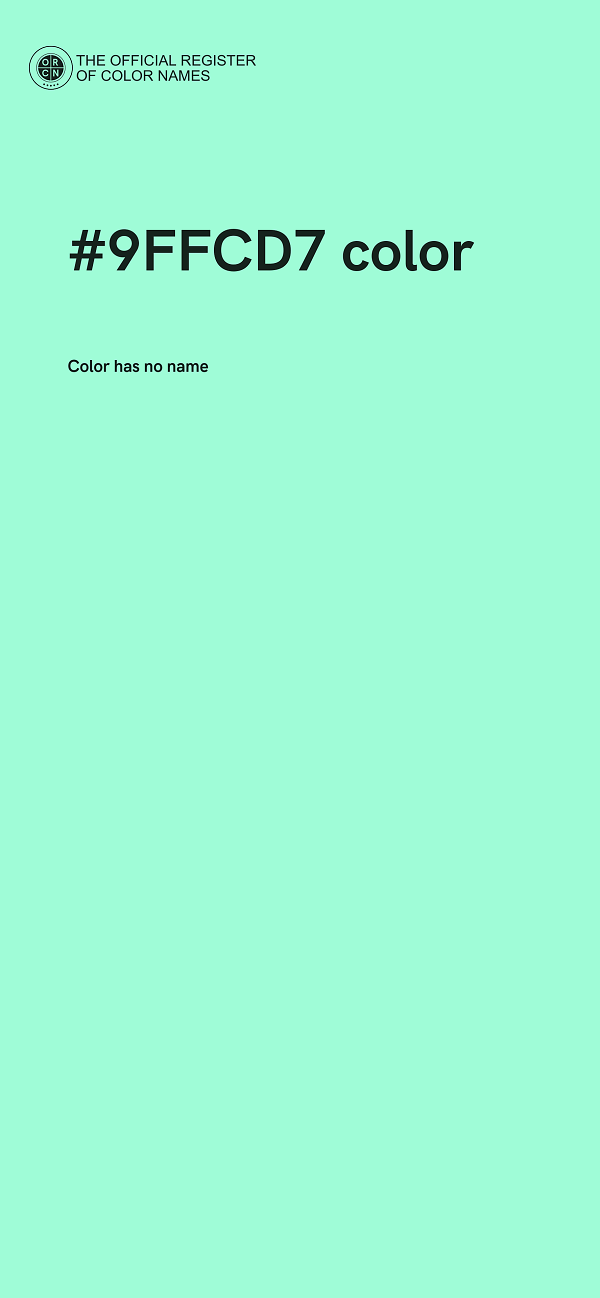 #9FFCD7 color image