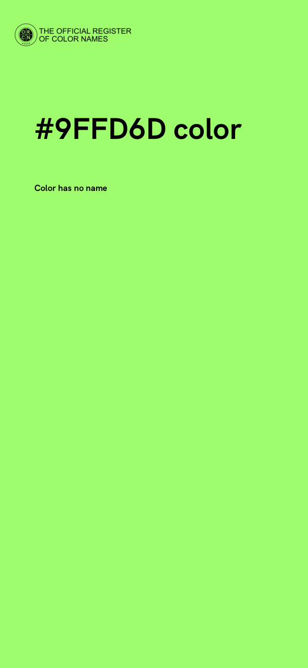 #9FFD6D color image