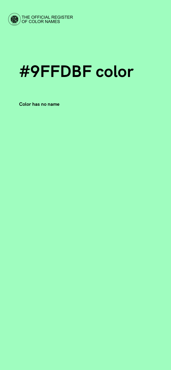 #9FFDBF color image