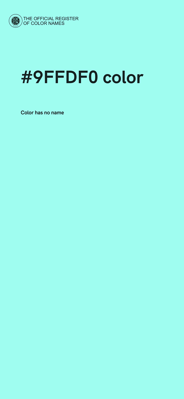 #9FFDF0 color image