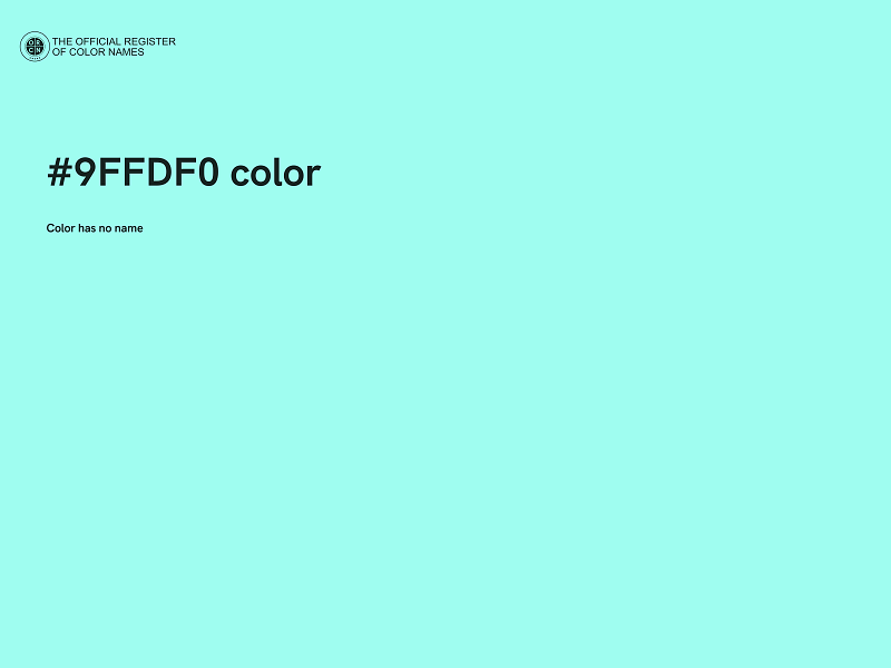 #9FFDF0 color image