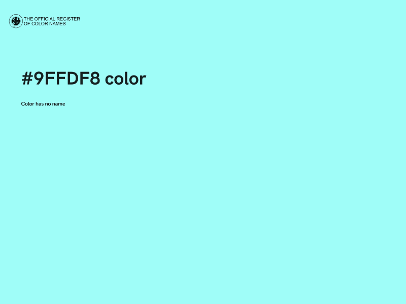 #9FFDF8 color image