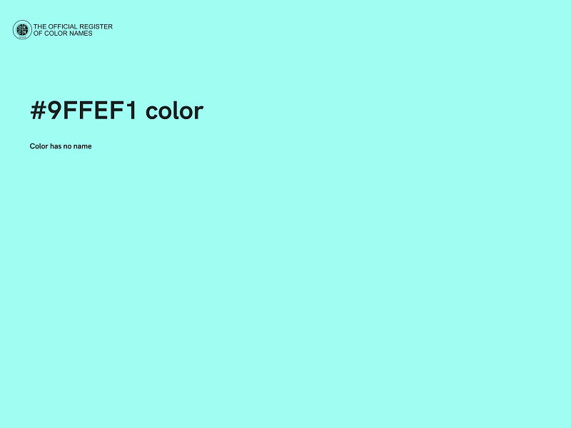 #9FFEF1 color image