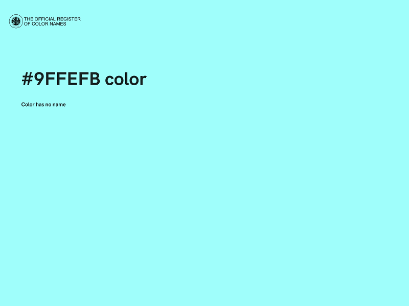 #9FFEFB color image
