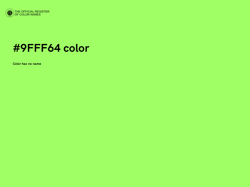 #9FFF64 color image
