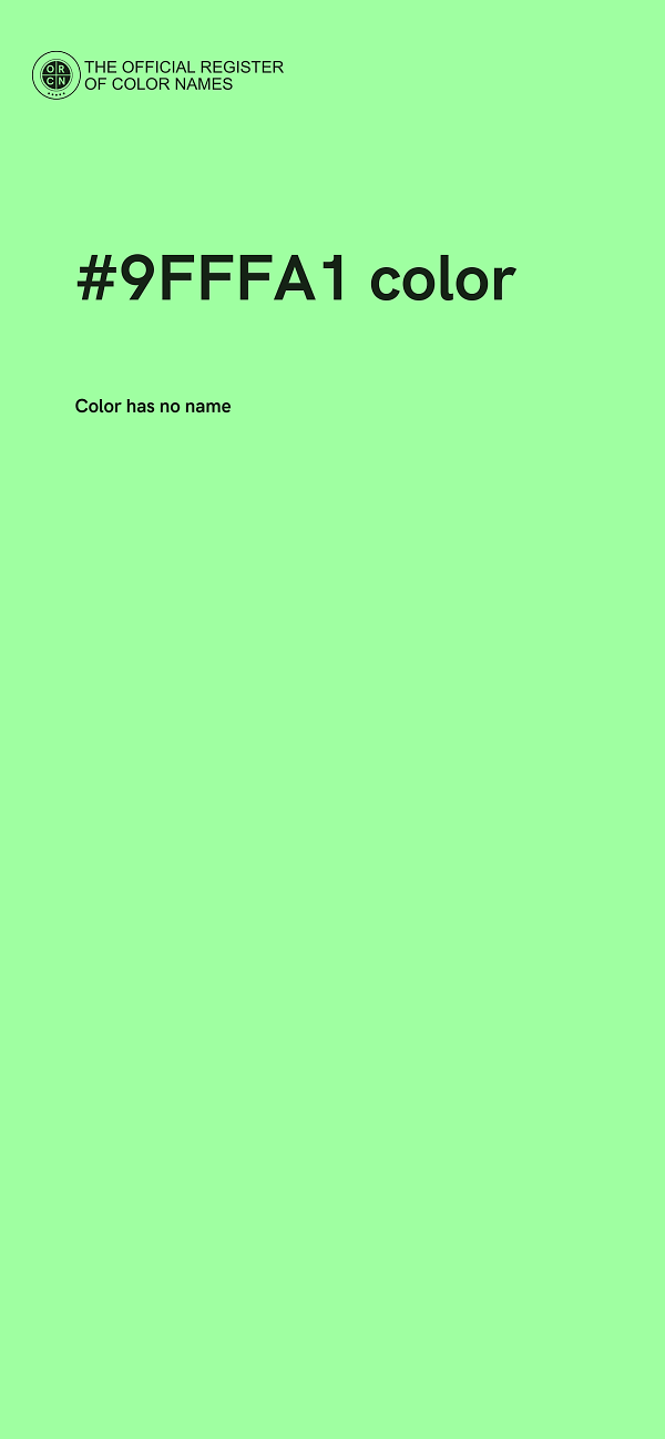 #9FFFA1 color image