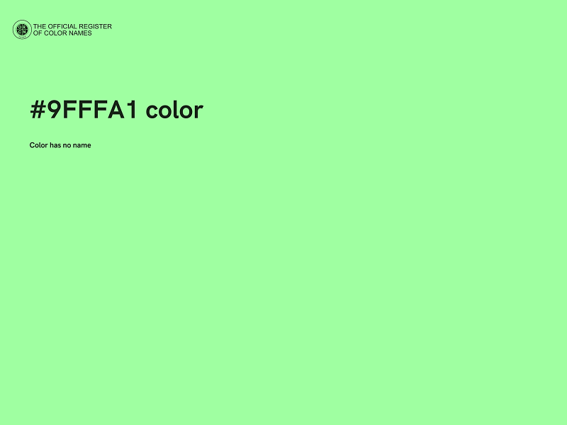 #9FFFA1 color image