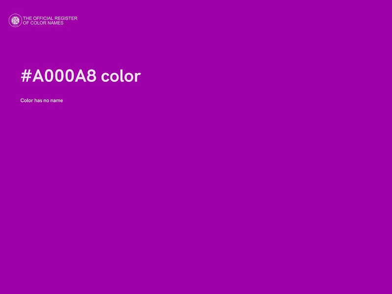 #A000A8 color image