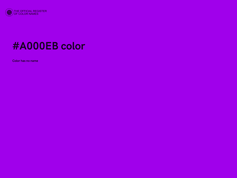 #A000EB color image