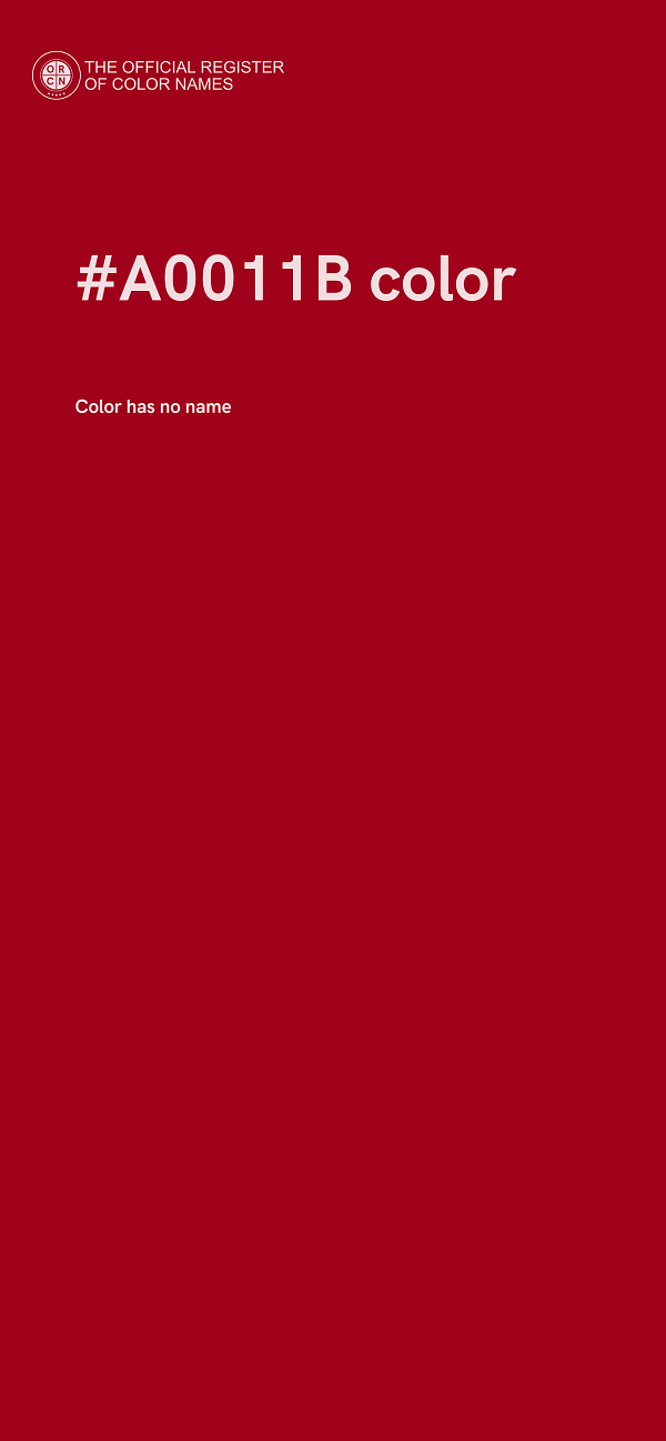 #A0011B color image