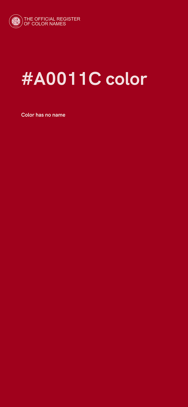 #A0011C color image