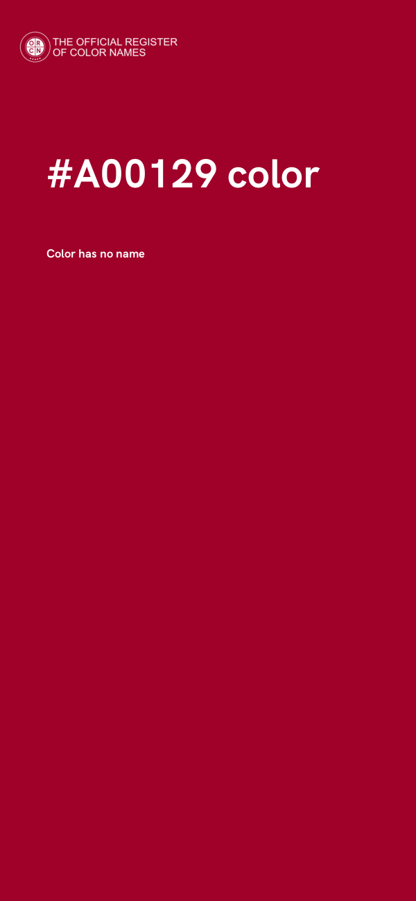 #A00129 color image