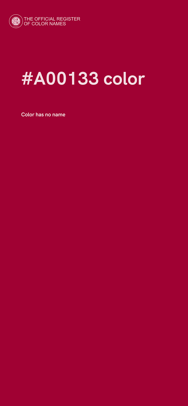 #A00133 color image