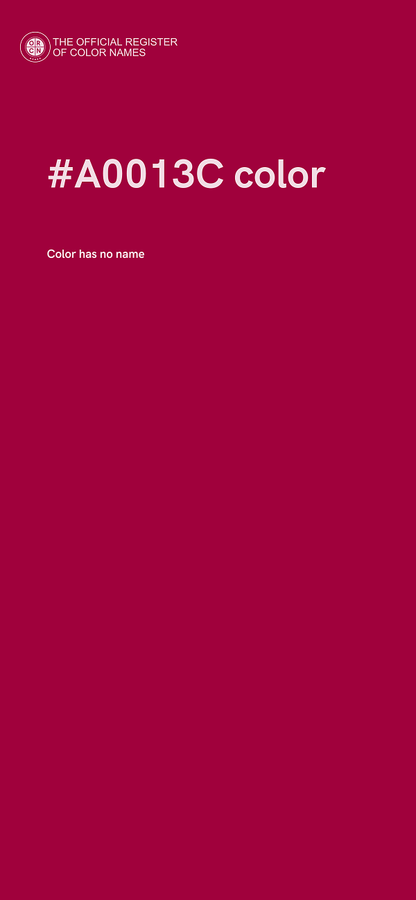 #A0013C color image