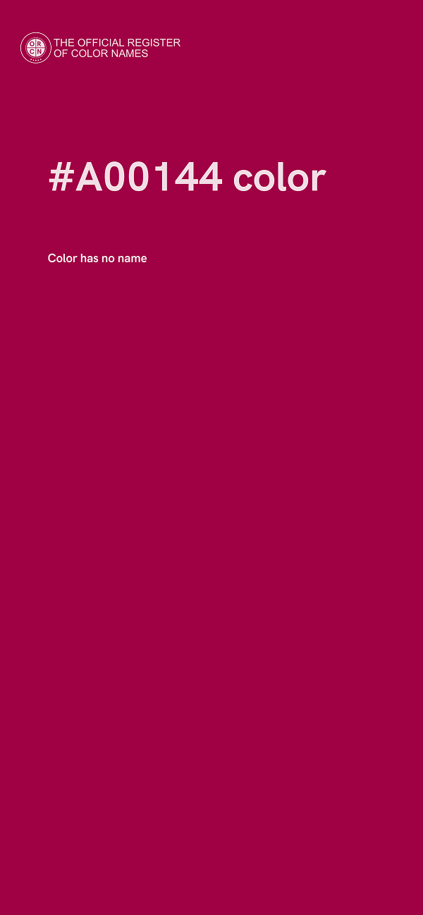 #A00144 color image