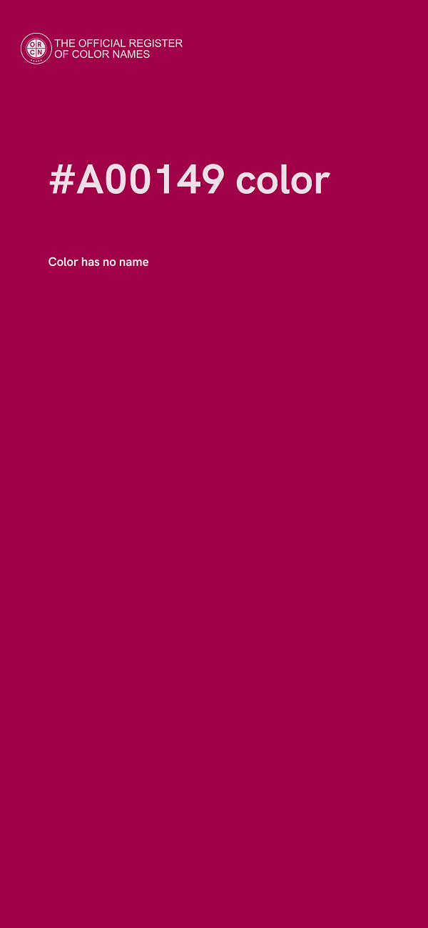 #A00149 color image
